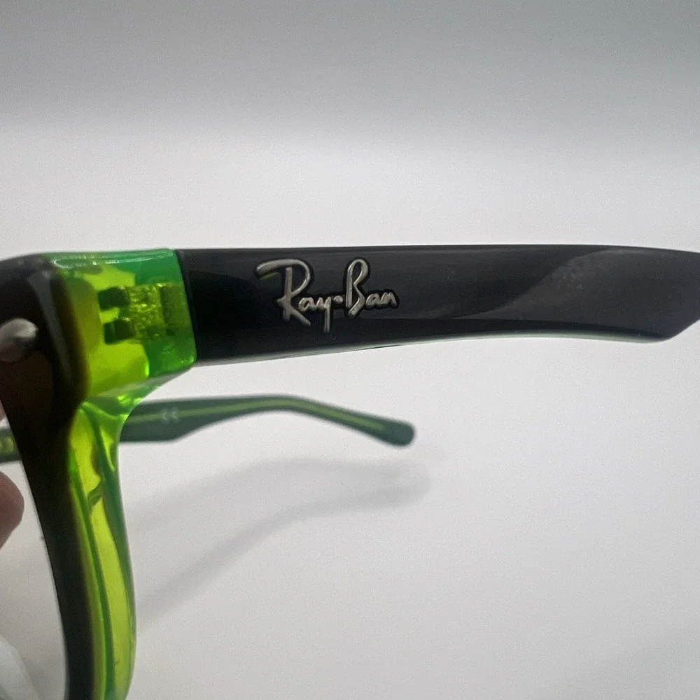 Ray-Ban RB1555 3665 Youth Eyeglasses Black Green Frames 46-16-125 Flex Hinges